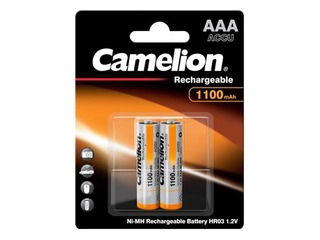 Аккумуляторные батарейки Camelion Ni-Mh 1100 mAh, AAA, 2 шт.