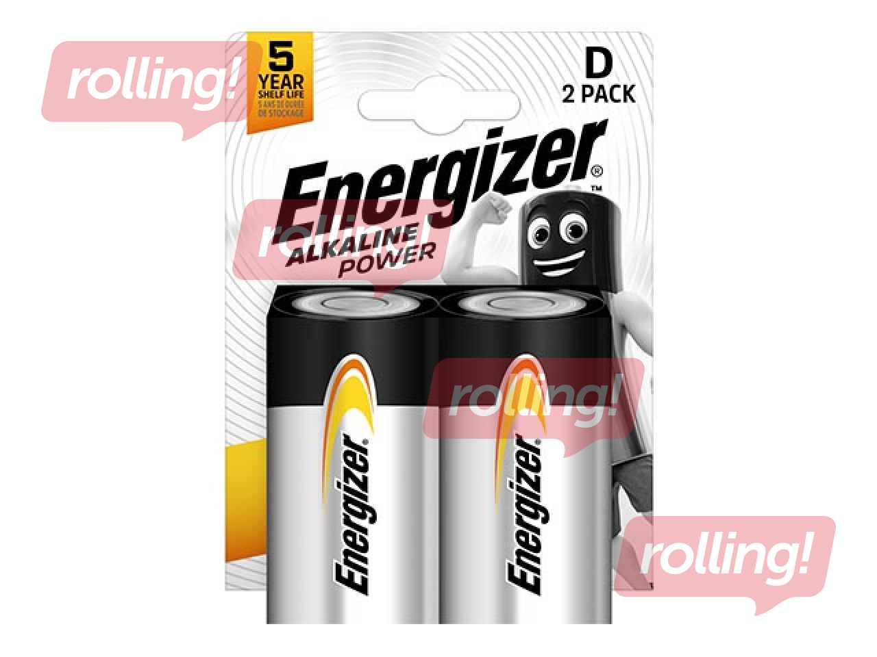Baterijas Energizer Base Alkaline, D B2,1.5V, 2 gab.