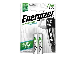 Rechargeable batteries Energizer Extreme, 800mAh, 1.2V, AAA, 2 pcs.
