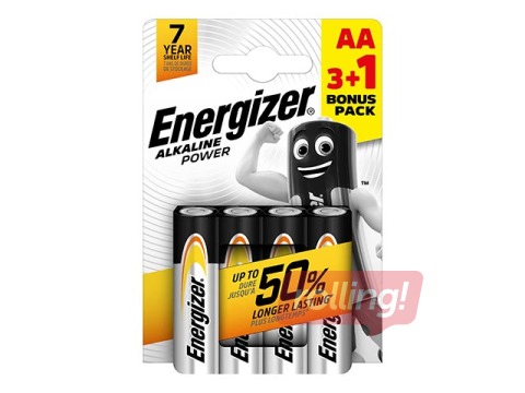 Batteries Energizer Base Alkaline, AA B3+1,1.5V, 4 pcs.