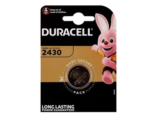 Baterija Duracell Lithium, tablešu tipa, CR 2430, 3V, B1, 1 gab.