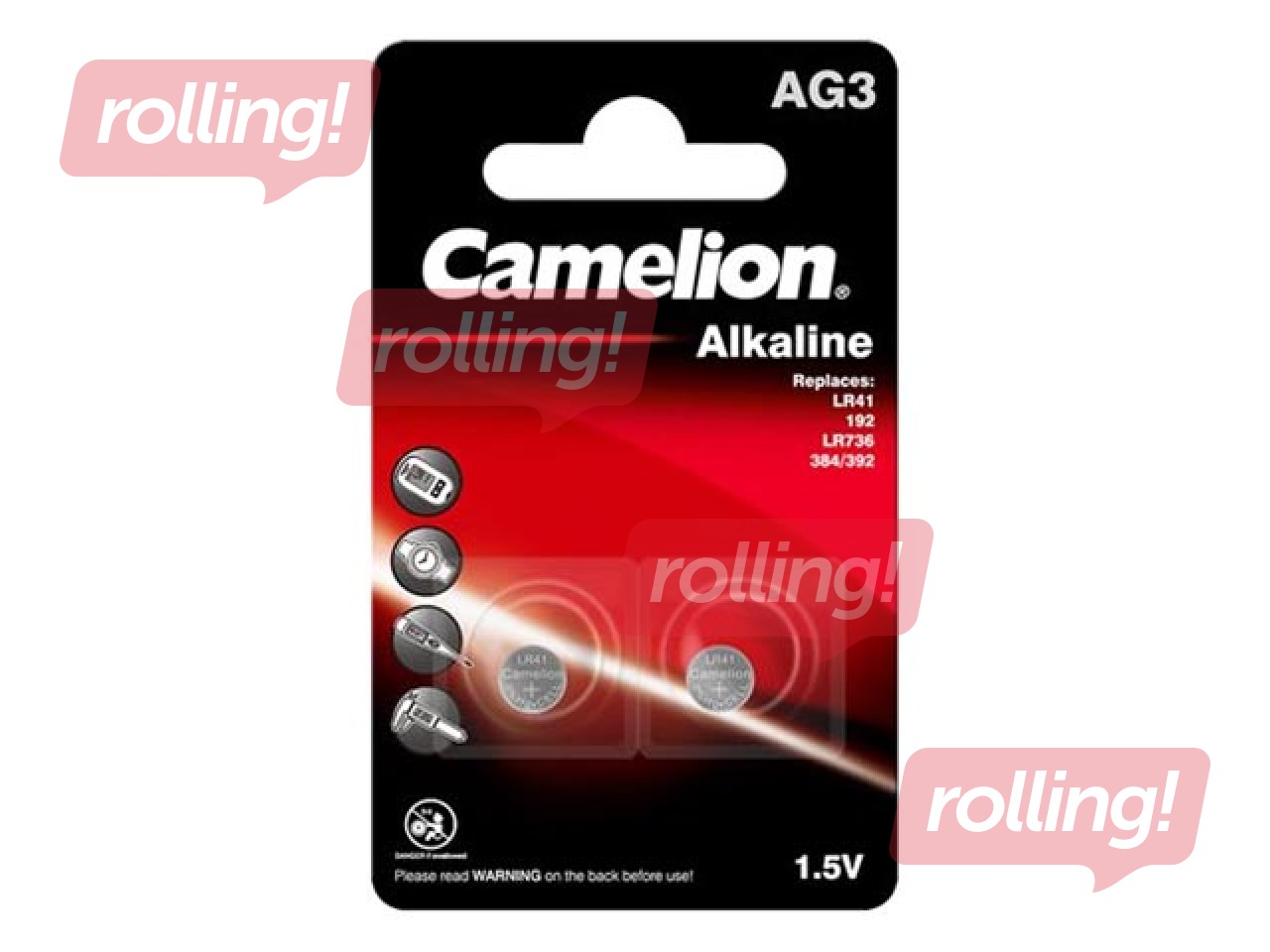 Patareid Camelion, nööppatarei, LR41, 1.5V Alkaline, 2 tk.