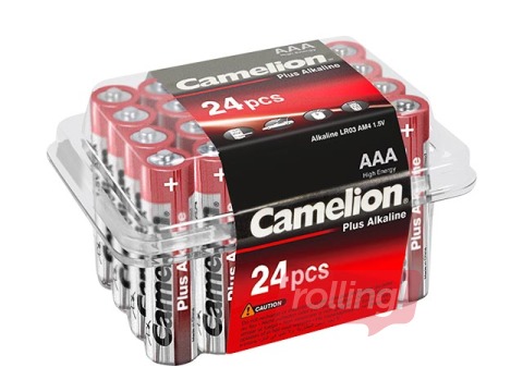 Batteries Camelion Alkaline, AAA B24, 1,5V,  24 pcs.