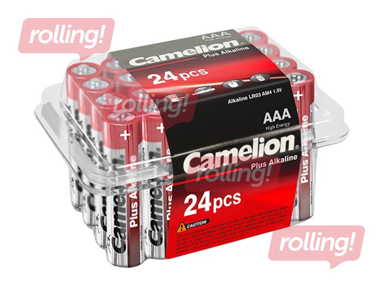 Batteries Camelion Alkaline, AAA B24, 1,5V,  24 pcs.