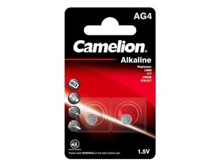 Baterijas Camelion Alkaline, AG4/LR66/LR626/377, 2 gab, 1.5V