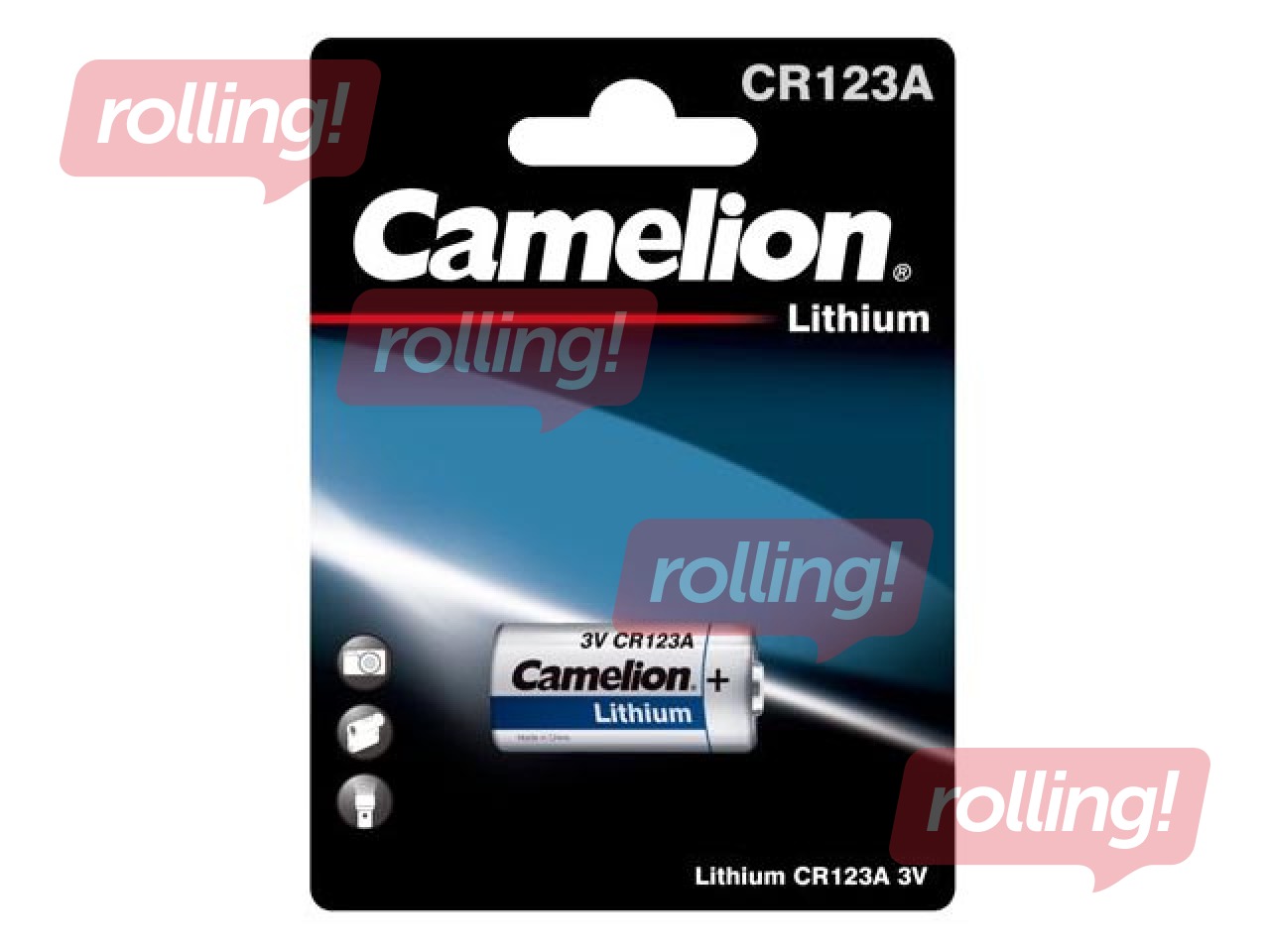 Patarei Camelion CR123A, Lithium, 1 tk.