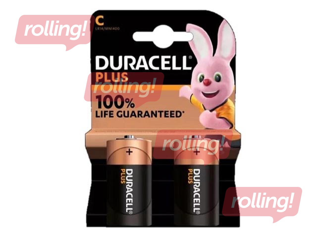 Baterijas Duracell C/LR14, B2,1.5V, 2 gab.