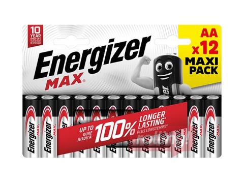 Batteries Energizer MAX Alkaline, AA B12, 1.5V, 12 pcs.