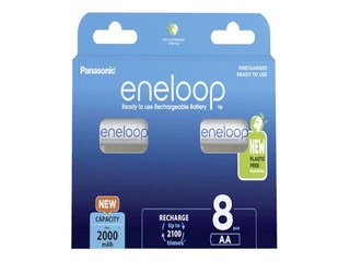 Lādējamās Baterijas Panasonic Eneloop BK-3MCDE/8BE, 2000mAh, NiMH, AA, 8 gab.