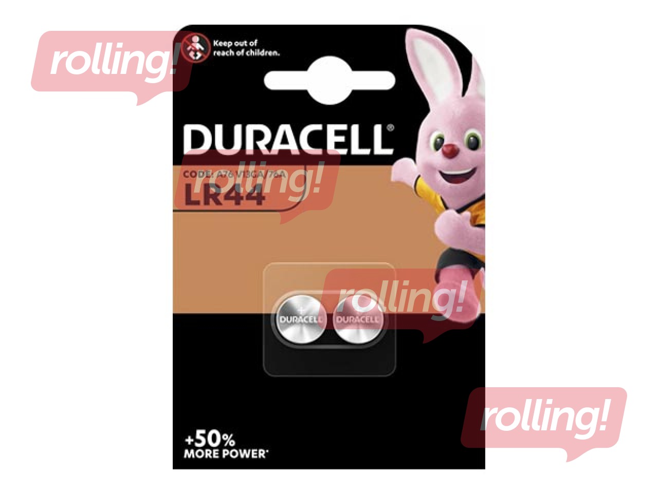 Baterijas Duracell LR44, 1.5V (2gab)