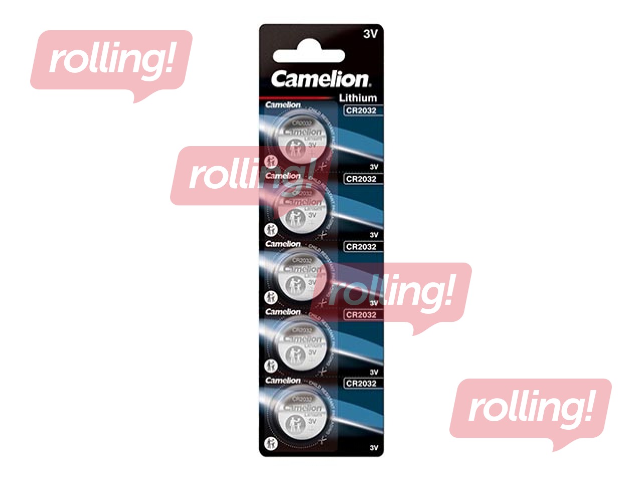 Baterijas Camelion Lithium, tablešu tipa, CR 2032, 5 gab. 