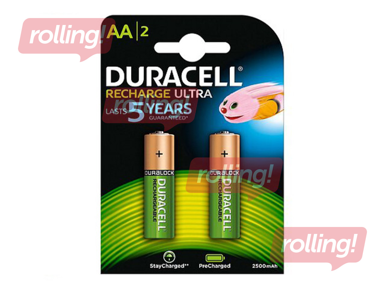 Lādējamās baterijas Duracell, HR06, 2500 mAh, AA, 2 gab.