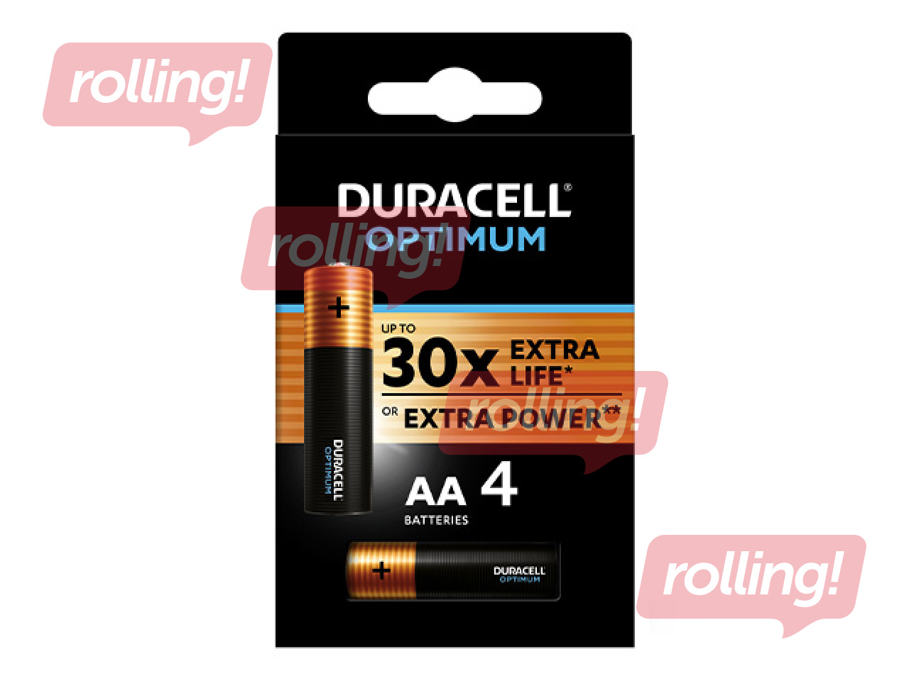 Duracell Optimum Alkaline batteries AA, 1.5V, 4 pcs.