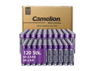 Baterijas Camelion, Ultra Alkaline, 60xAA + 60xAAA, 1.5V, 120 gab.
