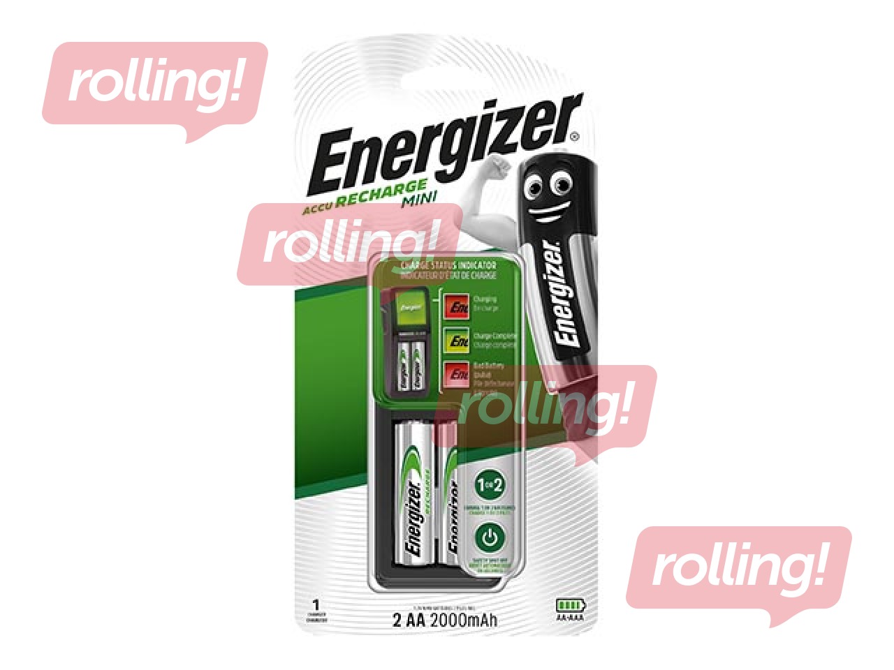 Bateriju lādētājs Energizer Mini EU Plug 700 mAh + 2 x AAA