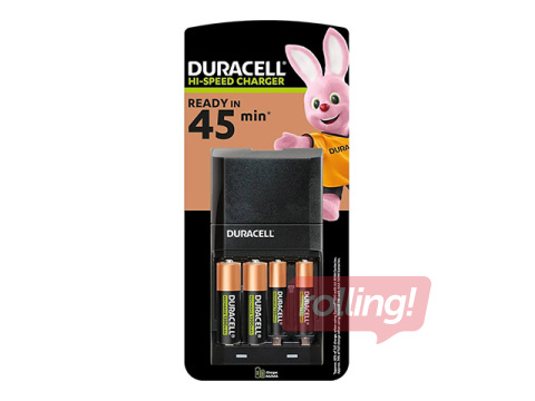 Battery charger Duracell Hi-Speed Value Charger +2AA 1300mAh, +2AAA 750mAh, 45min charging
