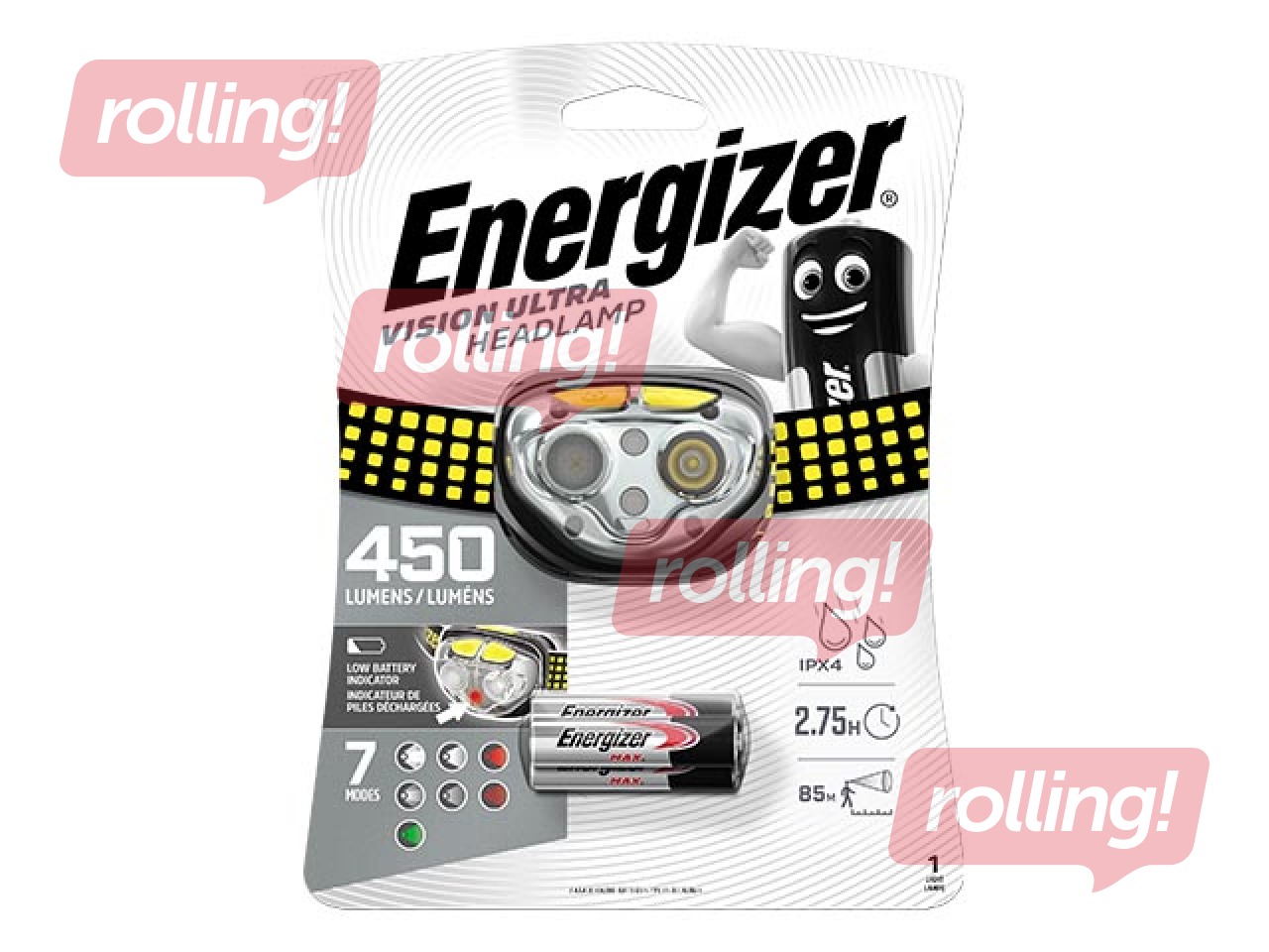 Galvas lukturis Energizer Vision Ultra, 450lm, 3xAAA