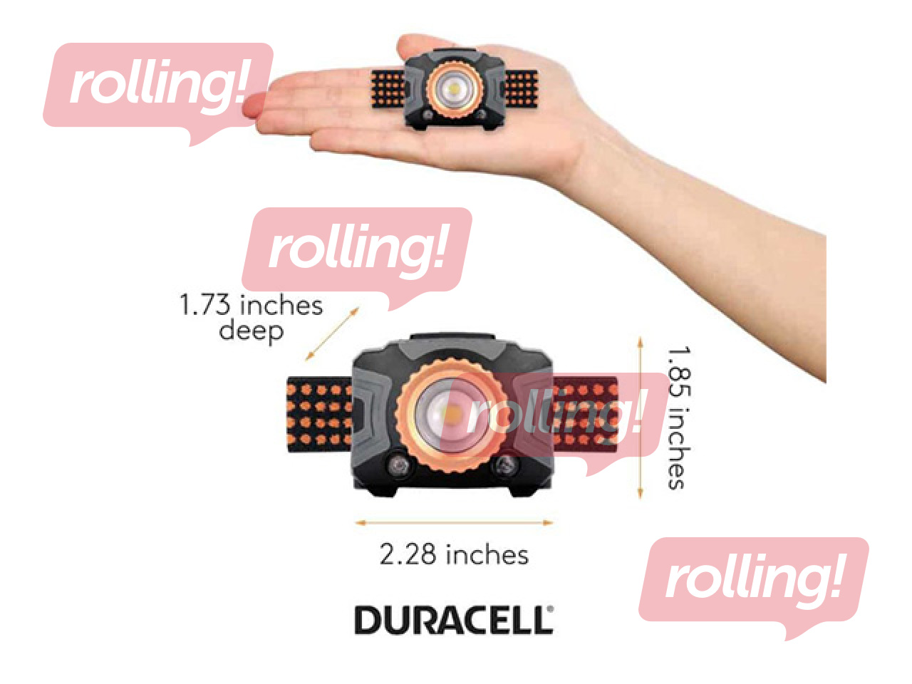 Headlamp Duracell DH350SE IPX4, 350lm, 3xAAA