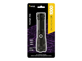 Lukturis Technik P26 fokusējams LED lukturītis, 1000lm, 300m diapazons, lādējams