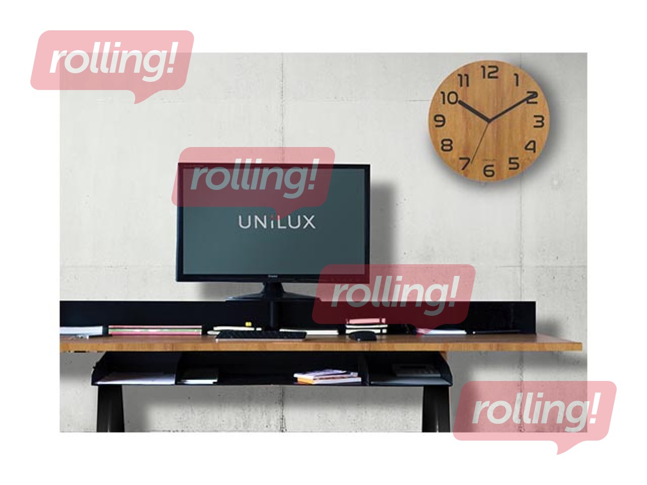 Seinakell Unilux Palma silent, puidust, 30 cm