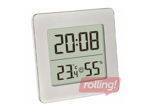 Thermometer-Hygrometer with Clock and Alarm, TFA