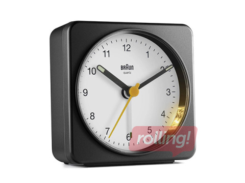 Будильник Braun BC03, чёрный, белый