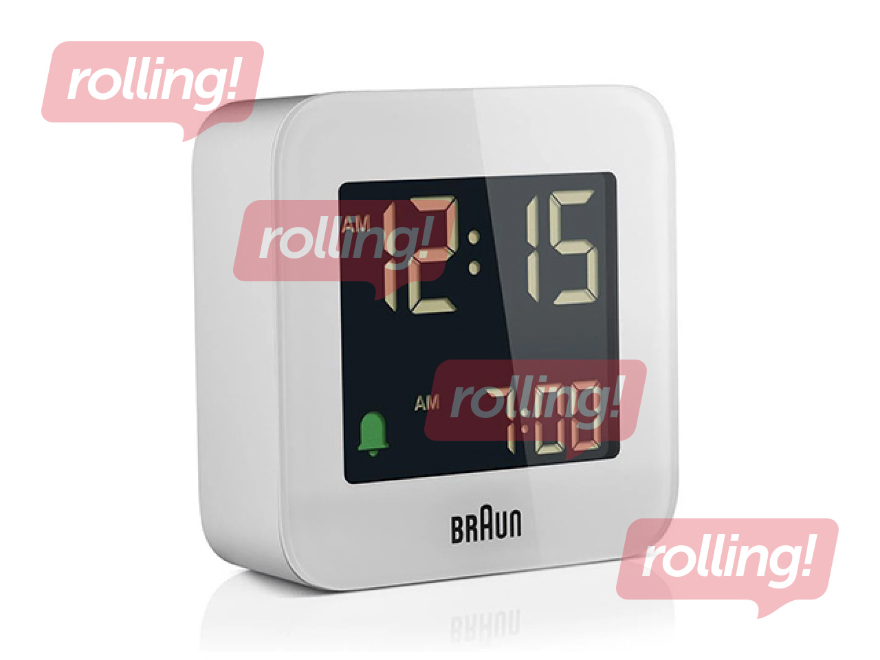 Modinātājpulkstenis Braun BC08, balts