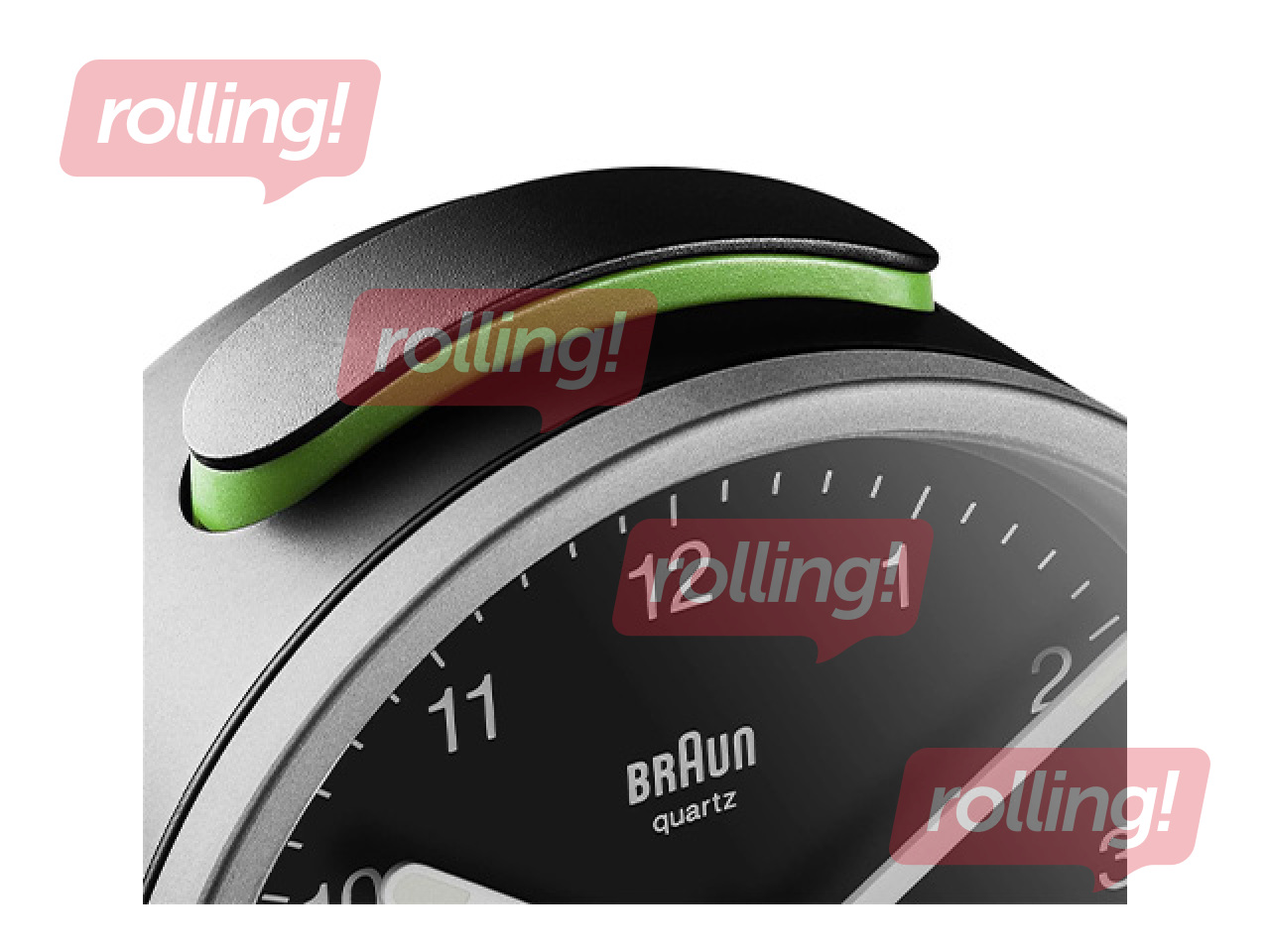 Modinātājpulkstenis Braun BC12, melns, sudraba