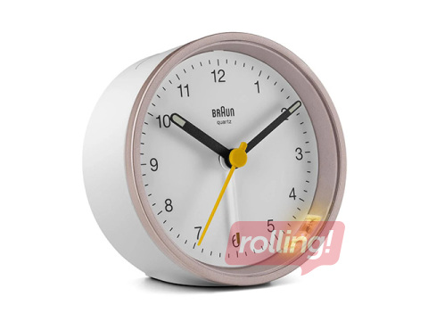Modinātājpulkstenis Braun BC12, rozā, balts