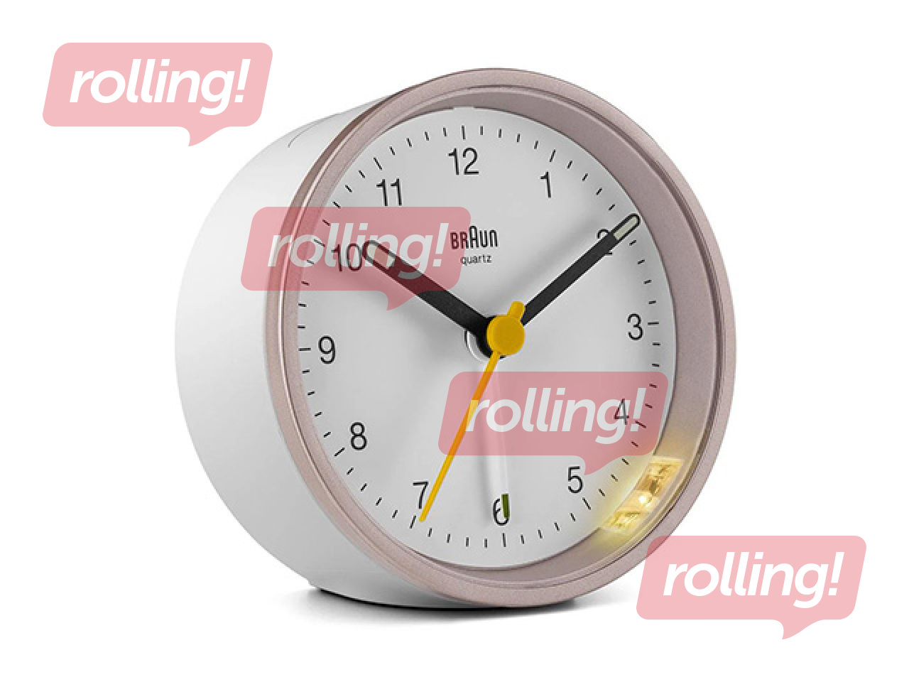 Modinātājpulkstenis Braun BC12, rozā, balts