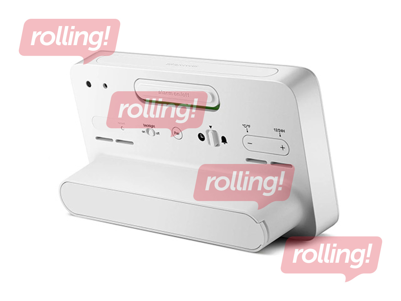 Будильник Braun BC13, с отображением погоды, белый