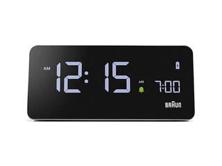 Modinātājpulkstenis Braun BC21, ar bezvadu uzlādi, melns