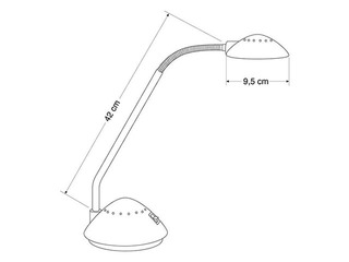 Galda lampa Alco 954, G4, 20W, melna