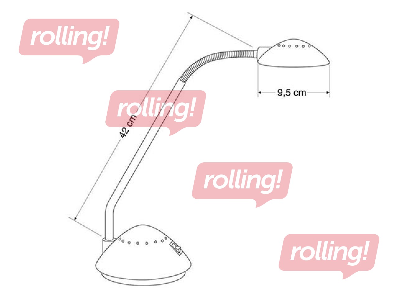 Galda lampa Alco, melna