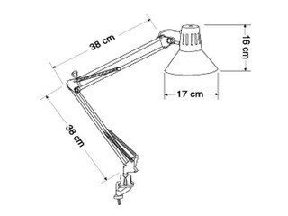 Galda lampa Alco, sudraba