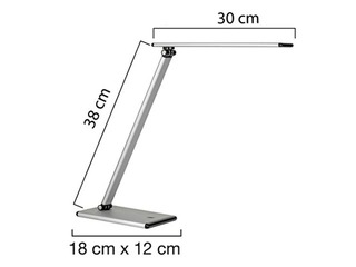 Desk lamp Unilux Terra LED, metal grey