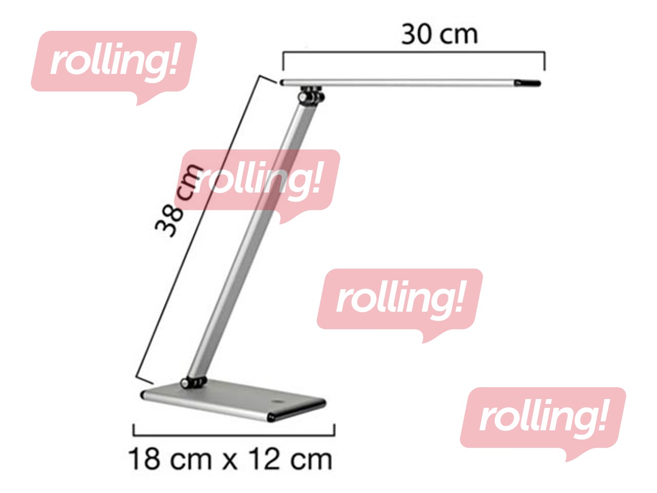 Desk lamp Unilux Terra LED, metal grey