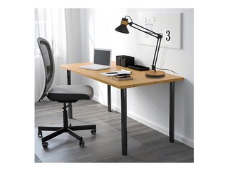 Galda lampa Baya Bamboo LED, melna