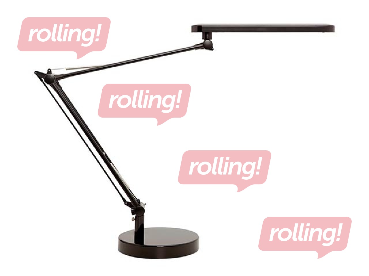 Galda lampa Mamboled 2.0, LED, 7W, regulējams spilgtums, melna