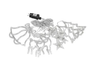 Elektriskā lampiņu virtene Springos, Ziemassvētki, 126 LED, silti balta, 6m