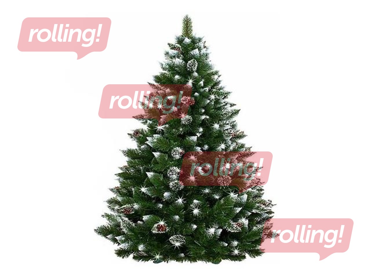 Ziemassvētku egle Springos, mākslīgā, ar čiekuriem, 220cm