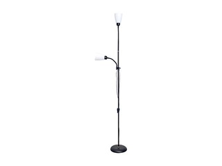 Floor lamp MADER, 2xE27, LED, 15W, black