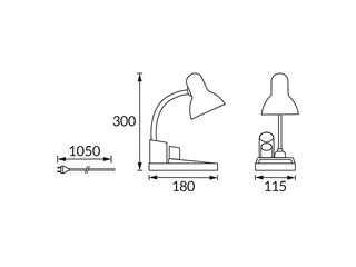 Laualamp IDOL, E27, LED, 15W, must