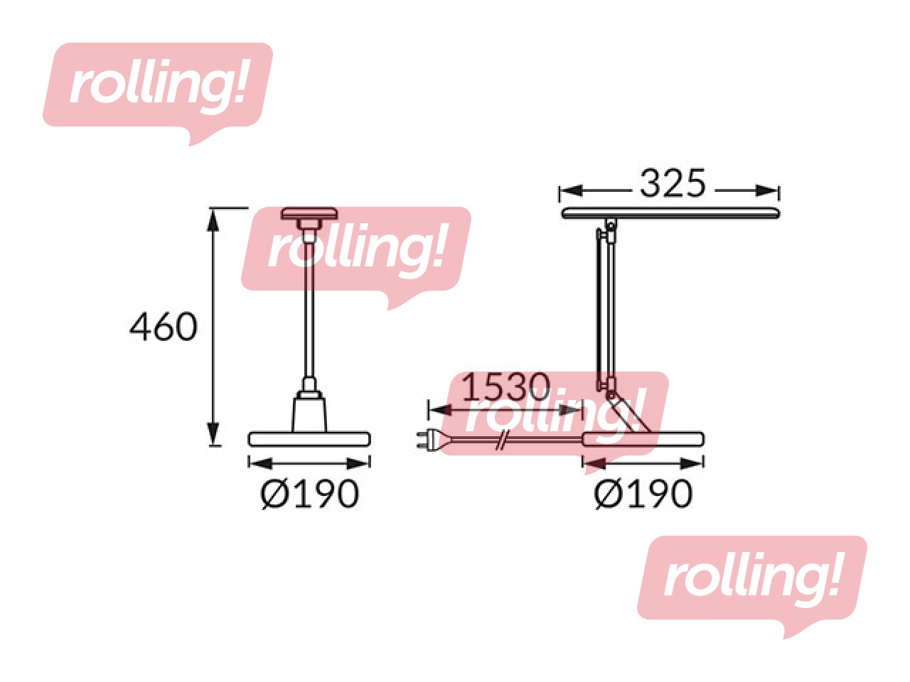Desk lamp RAMZES, LED, 7.5W, black