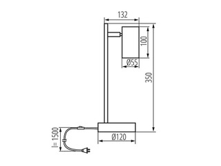 Galda lampa EVALO TL, GU10, 10W, balta