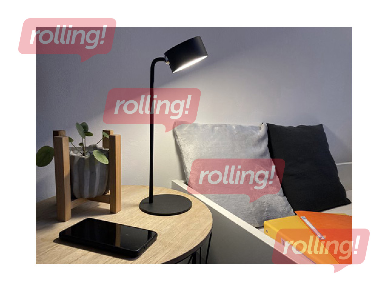 Galda lampa Unilux Sunset, LED, melna