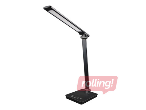 Galda lampa Unilux Novy, LED, 5W, regulējams spilgtums, melna
