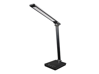 Galda lampa Unilux Novy, LED, 5W, regulējams spilgtums, melna
