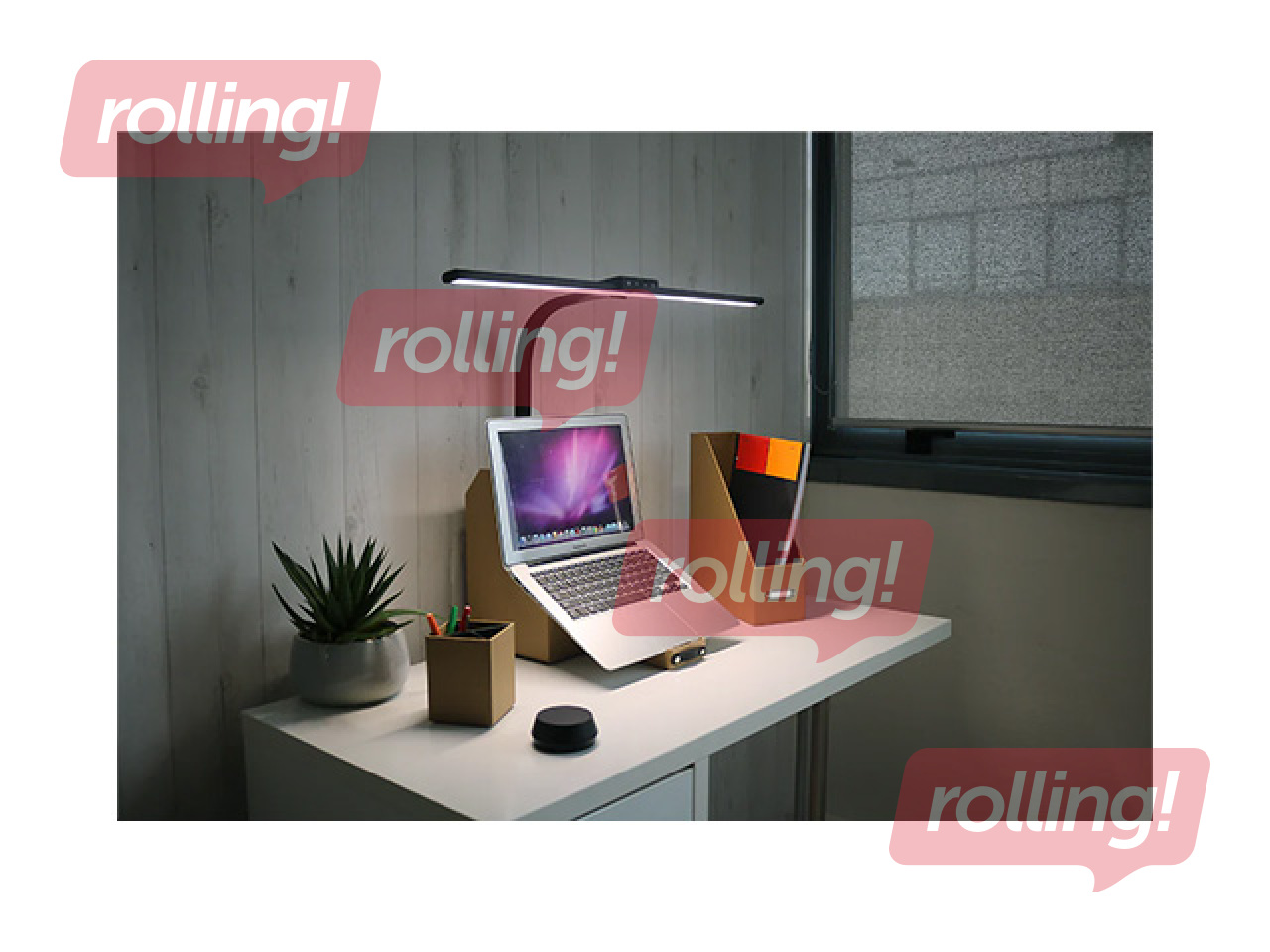 Galda lampa Unilux Strata Base, LED, melna