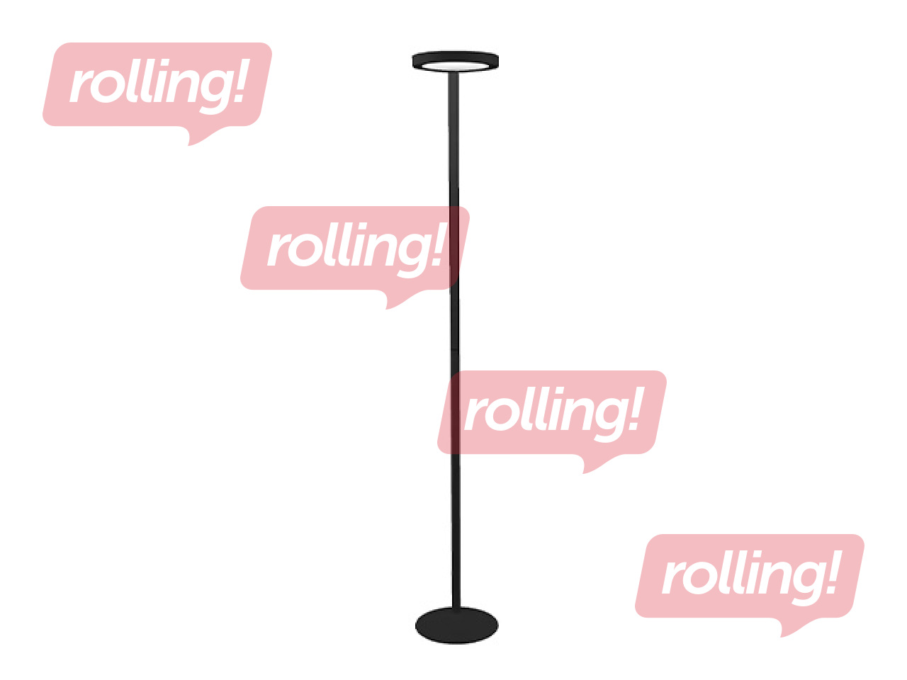 Stāvlampa Unilux Opus, LED, melna, 182cm